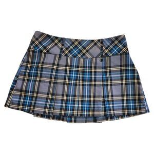 Y2K CANDIE'S  Plaid Pleated School Girl Mini Skirt Juniors sz 3